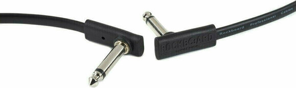 Prepojovací kábel, Patch kábel RockBoard Flat Patch Cable Čierna 5 cm Zalomený - Zalomený - 3