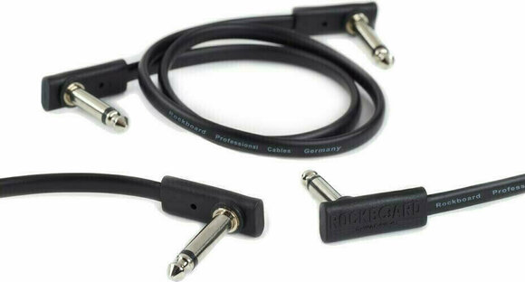Cablu Patch, cablu adaptor RockBoard Flat Patch Cable Negru 5 cm Oblic - Oblic - 4