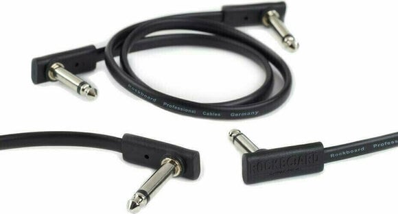 Câble de patch RockBoard Flat Patch Cable Noir 45 cm Angle - Angle - 6