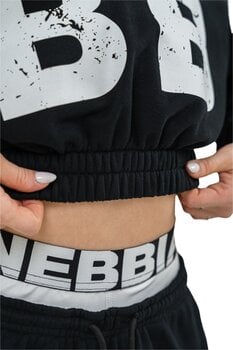 Bluza do fitness Nebbia Training Cropped Hoodie Black XS Bluza do fitness - 4