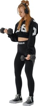 Fitness Sweatshirt Nebbia Training Cropped Hoodie Black XS Fitness Sweatshirt - 5