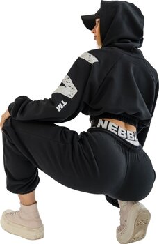Фитнес суичър Nebbia Training Cropped Hoodie Black L Фитнес суичър - 10