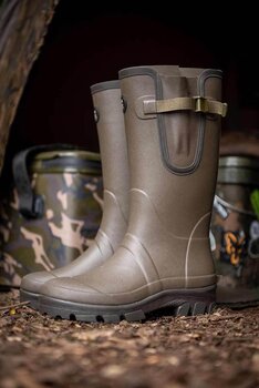 Bottes de pêche Fox Bottes de pêche Neoprene Lined Rubber Boots Camo/Khaki 45 - 4