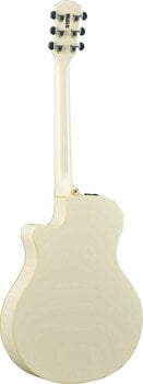 Guitare Jumbo acoustique-électrique Yamaha APX600 Vintage White - 2