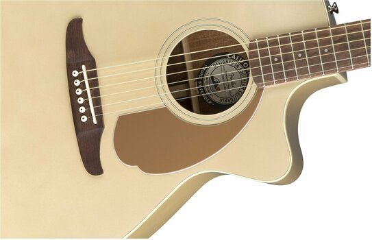 Guitare Jumbo acoustique-électrique Fender Newporter Player Champagne - 5