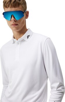 Polo Shirt J.Lindeberg Tour Tech Mens Long Sleeve White S - 5