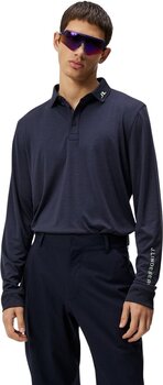 Polo Shirt J.Lindeberg Tour Tech Mens Long Sleeve JL Navy XL Polo Shirt - 2