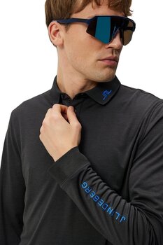 Polo Shirt J.Lindeberg Tour Tech Mens Long Sleeve Black M - 5