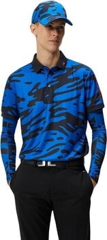 Camiseta polo J.Lindeberg Tour Tech Reg Fit Print Mens Polo Neptune Nautical Blue M - 2