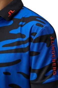 Polo Shirt J.Lindeberg Tour Tech Reg Fit Print Mens Polo Neptune Nautical Blue M - 6
