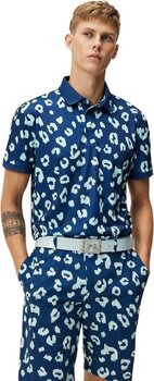 Риза за поло J.Lindeberg Tour Tech Reg Fit Print Mens Polo Savanna Estate Blue M - 2