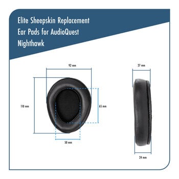 Μαξιλαράκια Αυτιών για Ακουστικά Dekoni Audio EPZ-NIGHTHWK-SK Μαξιλαράκια Αυτιών για Ακουστικά Μαύρο χρώμα - 9