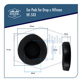 Μαξιλαράκια Αυτιών για Ακουστικά Dekoni Audio EPZ-HE5XX-HYB Μαξιλαράκια Αυτιών για Ακουστικά Μαύρο χρώμα - 9