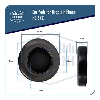 Μαξιλαράκια Αυτιών για Ακουστικά Dekoni Audio EPZ-HE5XX-SK Μαξιλαράκια Αυτιών για Ακουστικά Μαύρο χρώμα - 9