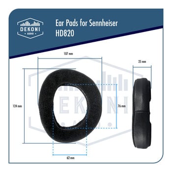 Наушниците за слушалки Dekoni Audio EPZ-HD820-HYB Наушниците за слушалки Черeн - 7