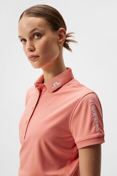 Camiseta polo J.Lindeberg Tour Tech Womens Polo Burnt Coral S - 3