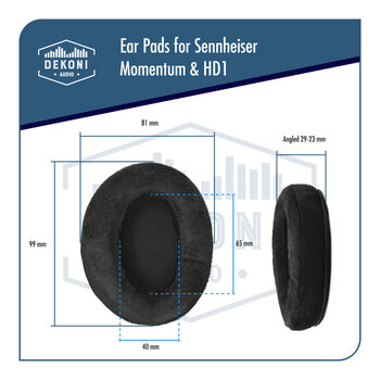 Ušesne blazinice za slušalke Dekoni Audio EPZ-MOMENTUM-CHS Ušesne blazinice za slušalke Črna - 8