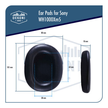 Ear Pads for headphones Dekoni Audio EPZ-XM5-CHL Ear Pads for headphones Black - 8