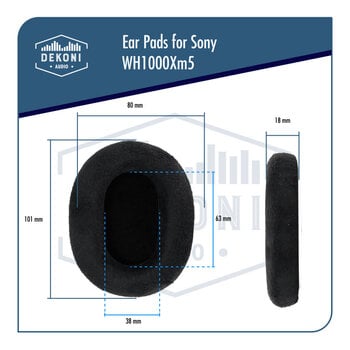Ear Pads for headphones Dekoni Audio EPZ-XM5-CHS Ear Pads for headphones Black - 8