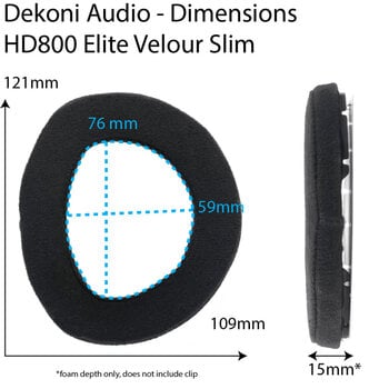 Almofadas para auscultadores Dekoni Audio EPZ-HD800-ELVL-SLIM Almofadas para auscultadores - 10