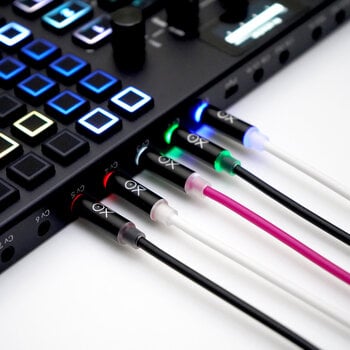 MIDI-kaapeli OXI Instruments GLOWS Musta-Sininen-Vaaleanpunainen-Valkoinen-Vihreä 30 cm-45 cm-60 cm - 3