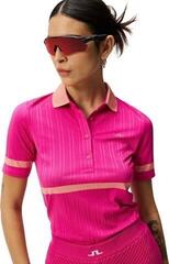 Polo Shirt J.Lindeberg Moira Fuchsia Purple L Polo Shirt - 4