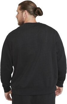 Fitness Sweatshirt Nike Club Crew Mens Fleece Black/White 2XL Fitness Sweatshirt - 2