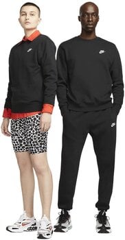 Fitness Sweatshirt Nike Club Crew Mens Fleece Black/White 2XL Fitness Sweatshirt - 6