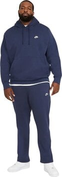 Fitness Sweatshirt Nike Club Mens Hoodie Midnight Navy/Midnight Navy/White XL Fitness Sweatshirt - 4