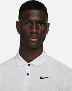 Camisa pólo Nike Dri-Fit ADV Tour Mens Polo White/Pure Platinum/Black M - 3