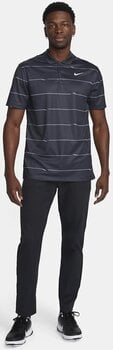 Poloshirt Nike Dri-Fit Victory Ripple Mens Polo Black/Dark Smoke Grey/White 2XL - 4