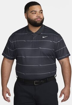 Polo Shirt Nike Dri-Fit Victory Ripple Mens Polo Black/Dark Smoke Grey/White XL - 5