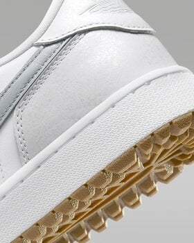 Herren Golfschuhe Nike Air Jordan 1 Low G Golf Shoes White/Gum Medium Brown/Pure Platinum 44 - 8