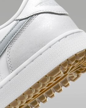 Golfskor för herrar Nike Air Jordan 1 Low G Golf Shoes White/Gum Medium Brown/Pure Platinum 40,5 - 8