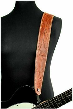 Leather guitar strap Richter Raw II Contour Wrinkle Tan - 3