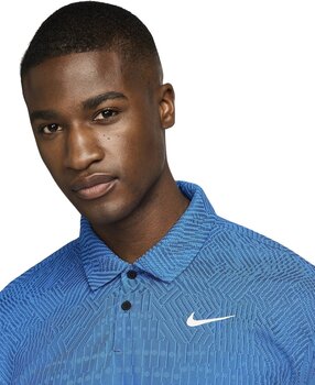 Camisa pólo Nike Dri-Fit ADV Tour Mens Polo Light Photo Blue/Court Blue/White S - 3