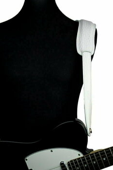 Leather guitar strap Richter Slim Deluxe Leather guitar strap Beluga White - 2