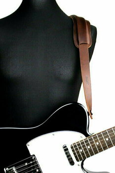 Leather guitar strap Richter Slim Deluxe XL Buffalo Brown - 3