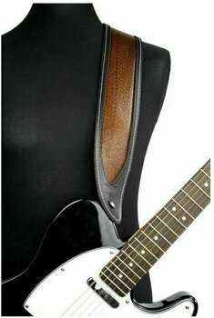 Leather guitar strap Richter Luxury Rattlesnake Black - 3