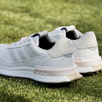 Golfskor för dam Adidas S2G Spikeless 24 Womens Golf Shoes White/Wonder Quartz/Aluminium 37 1/3 - 8