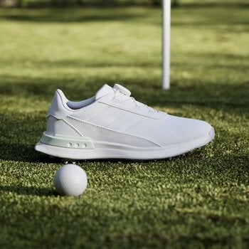 Chaussures de golf pour femmes Adidas S2G BOA 24 Womens Golf Shoes White/Cloud White/Crystal Jade 37 1/3 - 2