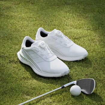 Golfsko til kvinder Adidas S2G BOA 24 Womens Golf Shoes White/Cloud White/Crystal Jade 37 1/3 - 4