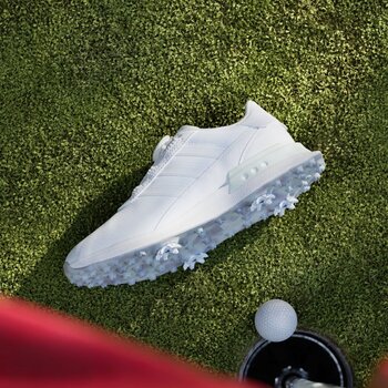 Chaussures de golf pour femmes Adidas S2G BOA 24 Womens Golf Shoes White/Cloud White/Crystal Jade 37 1/3 - 6