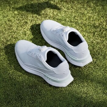 Chaussures de golf pour femmes Adidas S2G BOA 24 Womens Golf Shoes White/Cloud White/Crystal Jade 37 1/3 - 7