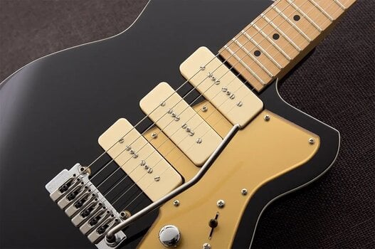 Elektriska gitarrer Reverend Guitars Jetstream 390 W 2024 Midnight Black - 3