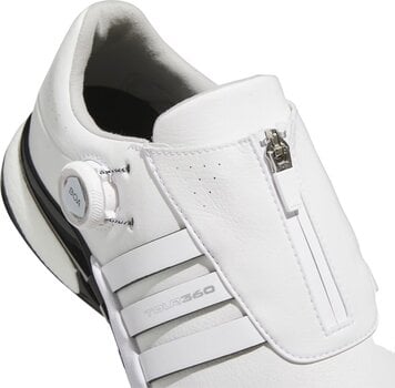 Golfsko til mænd Adidas Tour360 24 BOA Boost Mens Golf Shoes White/Cloud White/Core Black 42 - 8
