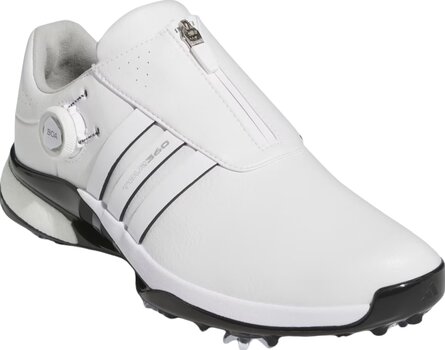 Chaussures de golf pour hommes Adidas Tour360 24 BOA Boost Mens Golf Shoes White/Cloud White/Core Black 42 2/3 - 2