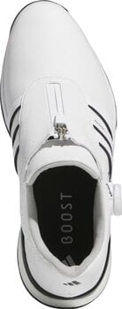 Calçado de golfe para homem Adidas Tour360 24 BOA Boost Mens Golf Shoes White/Cloud White/Core Black 42 2/3 - 6