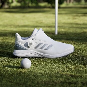 Men's golf shoes Adidas Solarmotion BOA 24 Spikeless Mens Golf Shoes White/Silver Metallic/Blue Burst 42 2/3 - 2