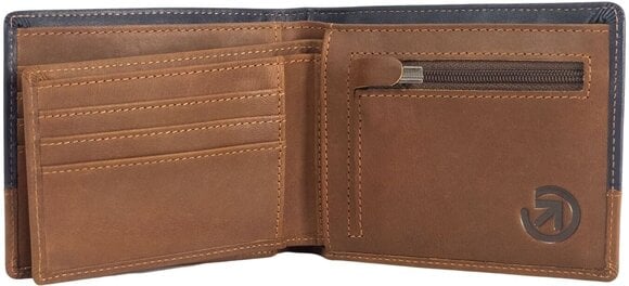 Peněženka, crossbody taška Meatfly Eddie Premium Leather Wallet Navy/Brown Peněženka - 3